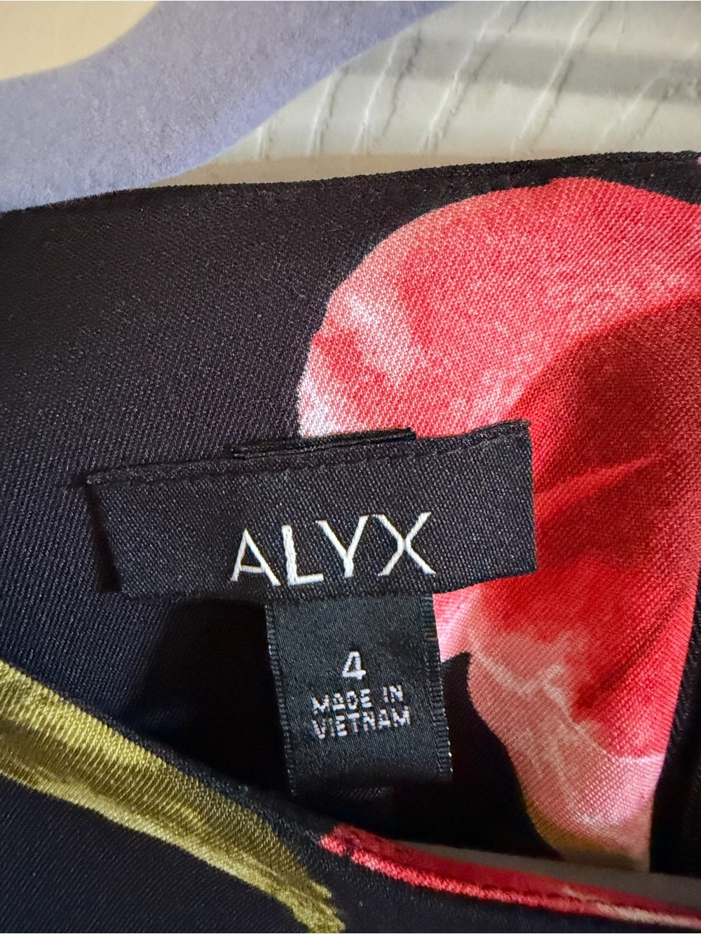 Alyx Black Midi Dress with Pink Floral Print - Picture 2 of 2